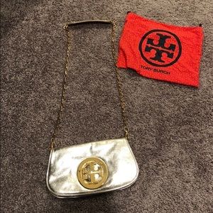 Authentic Tory Burch Gold Metallic Purse